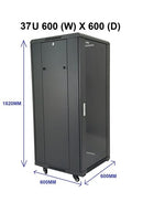 All-Rack 37u 600mm Wide x 600mm Deep Floor Standing Server/Data Cabinet