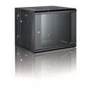 All-Rack Wall Mount Comms Rack 12U 600mm Wide x 550mm Deep 2 Part/Hinged Wall Mount Cabinet - Black