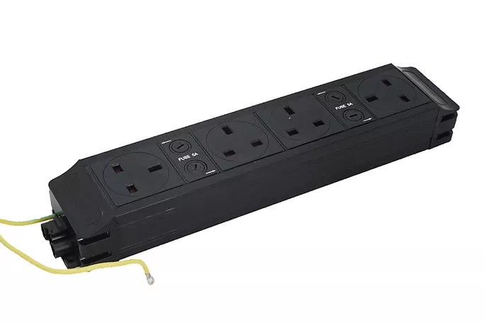Under Desk - Linkable 4 Gang Power Strip – commsrack.co.uk