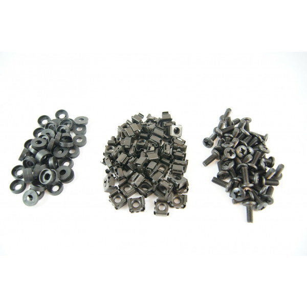 50 x Cage Nuts & Bolts - Black