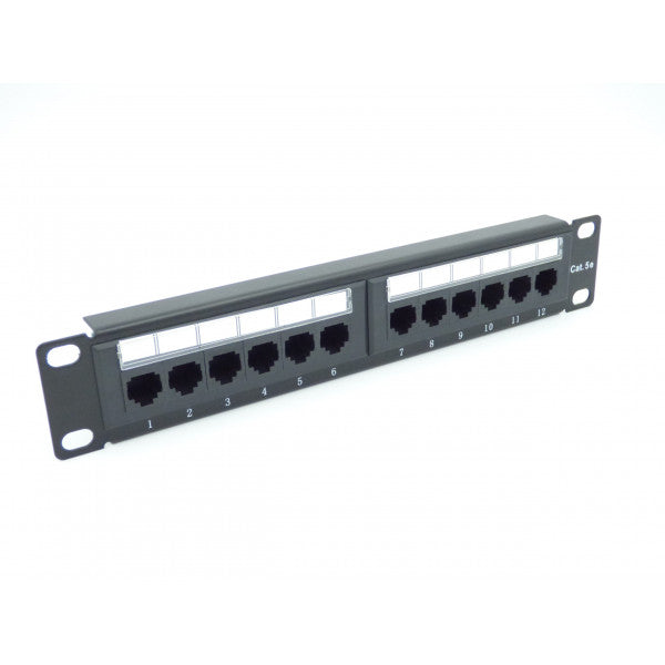 All-Rack 10″ 12 Port Patch Panel Cat6 for Soho Cabinet
